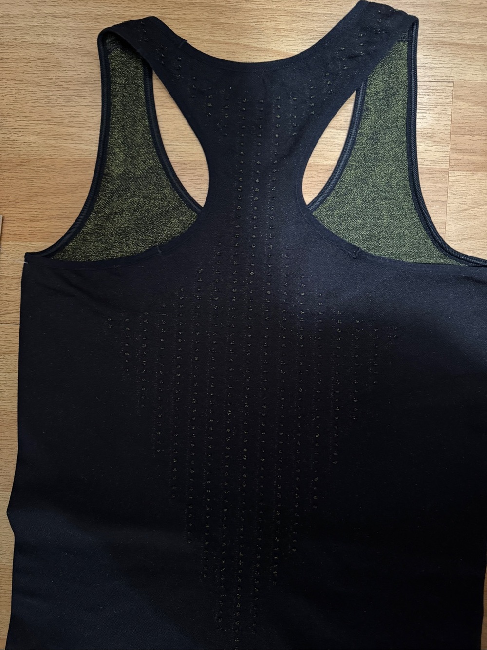 Women's Nike M Black Muscle Tank with Textured Back Detail